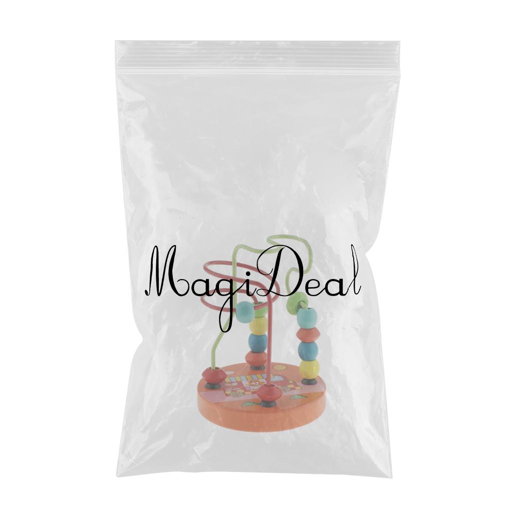 Maxbell Bead Maze Roller Coaster Wooden Educational Circle Toy for Toddler  Bear