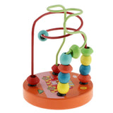 Maxbell Bead Maze Roller Coaster Wooden Educational Circle Toy for Toddler  Bear