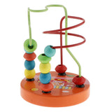 Maxbell Bead Maze Roller Coaster Wooden Educational Circle Toy for Toddler  Bear