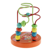 Maxbell Bead Maze Roller Coaster Wooden Educational Circle Toy for Toddler  Bear