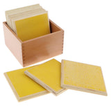 Maxbell Sensorial Montessori Material - Touch Boards w/ Box Bbay Developmental Toy