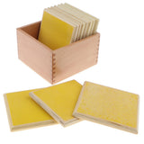 Maxbell Sensorial Montessori Material - Touch Boards w/ Box Bbay Developmental Toy