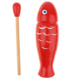 Maxbell Wooden Fish Knocker Orff Instruments Percussion Toy for Kids Crow Sounder