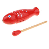 Maxbell Wooden Fish Knocker Orff Instruments Percussion Toy for Kids Crow Sounder