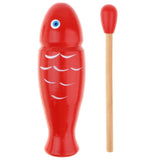 Maxbell Wooden Fish Knocker Orff Instruments Percussion Toy for Kids Crow Sounder