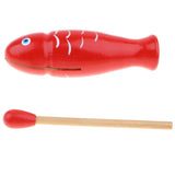 Maxbell Wooden Fish Knocker Orff Instruments Percussion Toy for Kids Crow Sounder