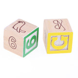 Max Colorful Wooden Numbers Cubes Stacking Blocks Kid Toddlers Educational Toys