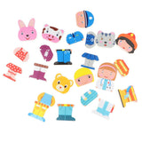 Max Wooden Magnetic Cartoon Animals People Matching Game Kids Toy Education