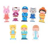 Max Wooden Magnetic Cartoon Animals People Matching Game Kids Toy Education