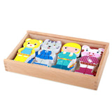 Max Wooden Magnetic Cartoon Animals People Matching Game Kids Toy Education
