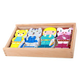 Max Wooden Magnetic Cartoon Animals People Matching Game Kids Toy Education