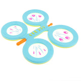 Maxbell Kids Butterfly Drum Hand Percussion Orff Musical Instrument Toy Blue