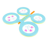 Maxbell Kids Butterfly Drum Hand Percussion Orff Musical Instrument Toy Blue