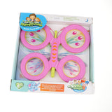 Maxbell Kids Butterfly Drum Hand Percussion Orff Musical Instrument Toy Rose Red