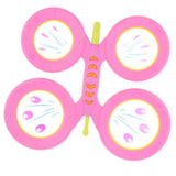 Maxbell Kids Butterfly Drum Hand Percussion Orff Musical Instrument Toy Rose Red