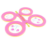 Maxbell Kids Butterfly Drum Hand Percussion Orff Musical Instrument Toy Rose Red