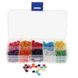 Maxbell 1000pcs Mixed Color Snowflake Resin Buttons for DIY Crafts Embellishment 6mm