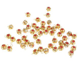 Maxbell 50 PCS Red Ball-flower Jingle Bells DIY Christmas Decor Crafts Toy 12mm