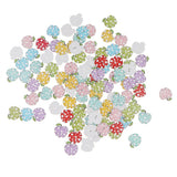 Maxbell 100pcs Cute Mixed Color Apple 2 Holes Wooden Buttons Crafts Embellishment
