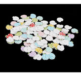 Maxbell 100pcs Cute Mixed Color Apple 2 Holes Wooden Buttons Crafts Embellishment