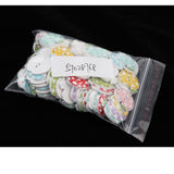 Maxbell 100pcs Cute Mixed Color Apple 2 Holes Wooden Buttons Crafts Embellishment