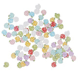 Maxbell 100pcs Cute Mixed Color Apple 2 Holes Wooden Buttons Crafts Embellishment