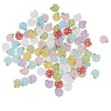 Maxbell 100pcs Cute Mixed Color Apple 2 Holes Wooden Buttons Crafts Embellishment