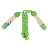 Maxbell Adjustable Skipping Jump Rope Wooden Handle Rope Fitness Equipment - Green