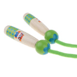 Maxbell Adjustable Skipping Jump Rope Wooden Handle Rope Fitness Equipment - Green