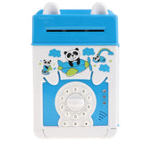Maxbell Code Electronic Piggy Banks Mini ATM Money Coin Crash Saving Box w/ Electronic Lock & Secret Code Kid Pretend Toy - Bear