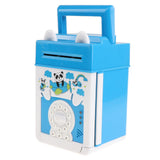 Maxbell Code Electronic Piggy Banks Mini ATM Money Coin Crash Saving Box w/ Electronic Lock & Secret Code Kid Pretend Toy - Bear