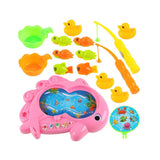Maxbell 15x Electric Musical Fish Pool Baby Magnetic Fishing Pretend Water Toy Blue