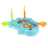 Maxbell 15x Electric Musical Fish Pool Baby Magnetic Fishing Pretend Water Toy Blue