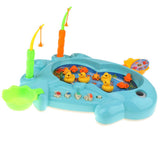 Maxbell 15x Electric Musical Fish Pool Baby Magnetic Fishing Pretend Water Toy Blue