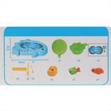 Maxbell 15x Electric Musical Fish Pool Baby Magnetic Fishing Pretend Water Toy Blue
