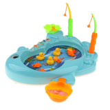 Maxbell 15x Electric Musical Fish Pool Baby Magnetic Fishing Pretend Water Toy Blue