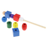 Maxbell Montessori Sensorial Material Toy -Color & Geometry Beads String Early Learn