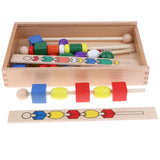 Maxbell Montessori Sensorial Material Toy -Color & Geometry Beads String Early Learn