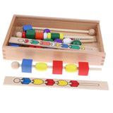 Maxbell Montessori Sensorial Material Toy -Color & Geometry Beads String Early Learn