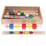 Maxbell Montessori Sensorial Material Toy -Color & Geometry Beads String Early Learn