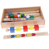 Maxbell Montessori Sensorial Material Toy -Color & Geometry Beads String Early Learn