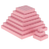Maxbell Montessori Mathematics Material Toy - Pink Wooden Cubic Tower Blocks Set