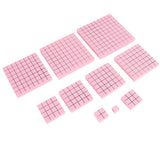 Maxbell Montessori Mathematics Material Toy - Pink Wooden Cubic Tower Blocks Set