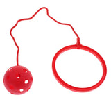 Max Skip Ball Outdoor Exercise Fitness Toy Ankle Ring Swing Ball for Kids red