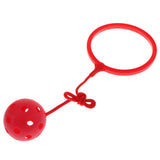 Max Skip Ball Outdoor Exercise Fitness Toy Ankle Ring Swing Ball for Kids red