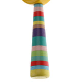 Max Orff Instrument Cute Wood Hand Jingle Bell Rattle Drum Kids Sound Toy Yellow