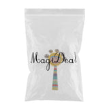 Max Orff Instrument Cute Wood Hand Jingle Bell Rattle Drum Kids Sound Toy Yellow