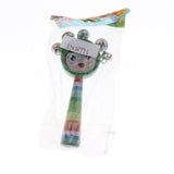 Max Orff Instrument Cute Wood Hand Jingle Bell Rattle Drum Kids Sound Toy Green