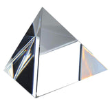 Max 60mm Clear Crystal Glass Pyramid Prism Craft Statue Home Decor Paperweight