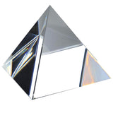 Max 60mm Clear Crystal Glass Pyramid Prism Craft Statue Home Decor Paperweight